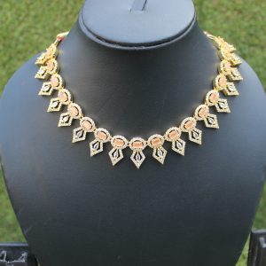 Peach Color Necklace Design - 1