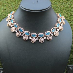 Blue And White Necklace Design - 6
