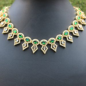 Green Color Necklace Design - 8