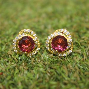 Ruby Sapphire Color Ear Rings Design – 11