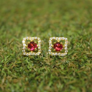 Ruby Sapphire Color Ear Rings Design – 8