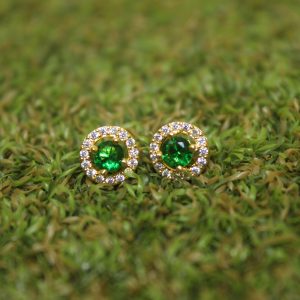 Green Color Emerald Ear Rings Design – 5