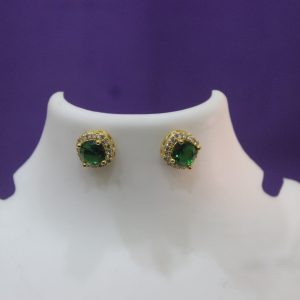 Green Color Emerald Ear Rings Design – 13