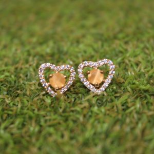 Yellow Sapphire Color Ear Rings Design – 3