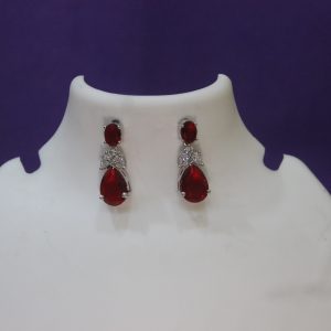 Ruby Color Emerald Ear Rings Design – 14