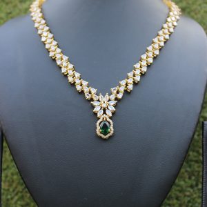 Green and Golden Necklace Design – 19