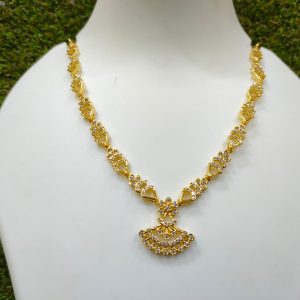 White & Gold Color Necklace Design – 21