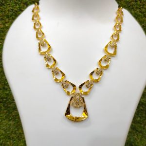 White & Gold Color Necklace Design – 23