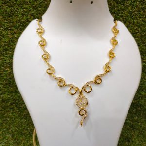 White & Gold Color Necklace Design – 30