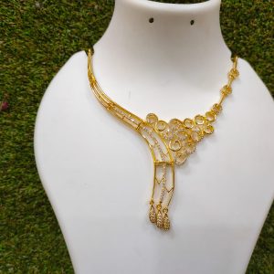 White & Gold Color Necklace Design – 31