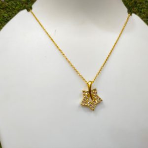 Star Golden Plated Pendant Set Design -  6