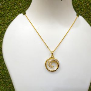 Gold Plated Pendant Set Design - 1